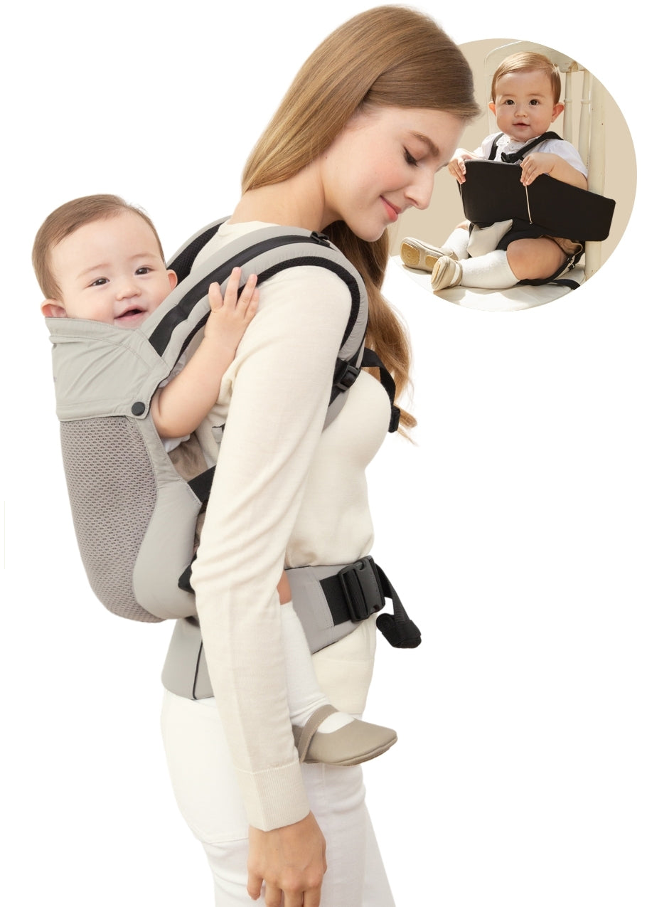 MerryTune Ultimate Summer Mesh Baby Carrier with Potable Harness Seat