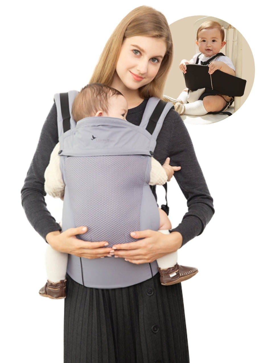 MerryTune Ultimate Summer Mesh Baby Carrier with Potable Harness Seat