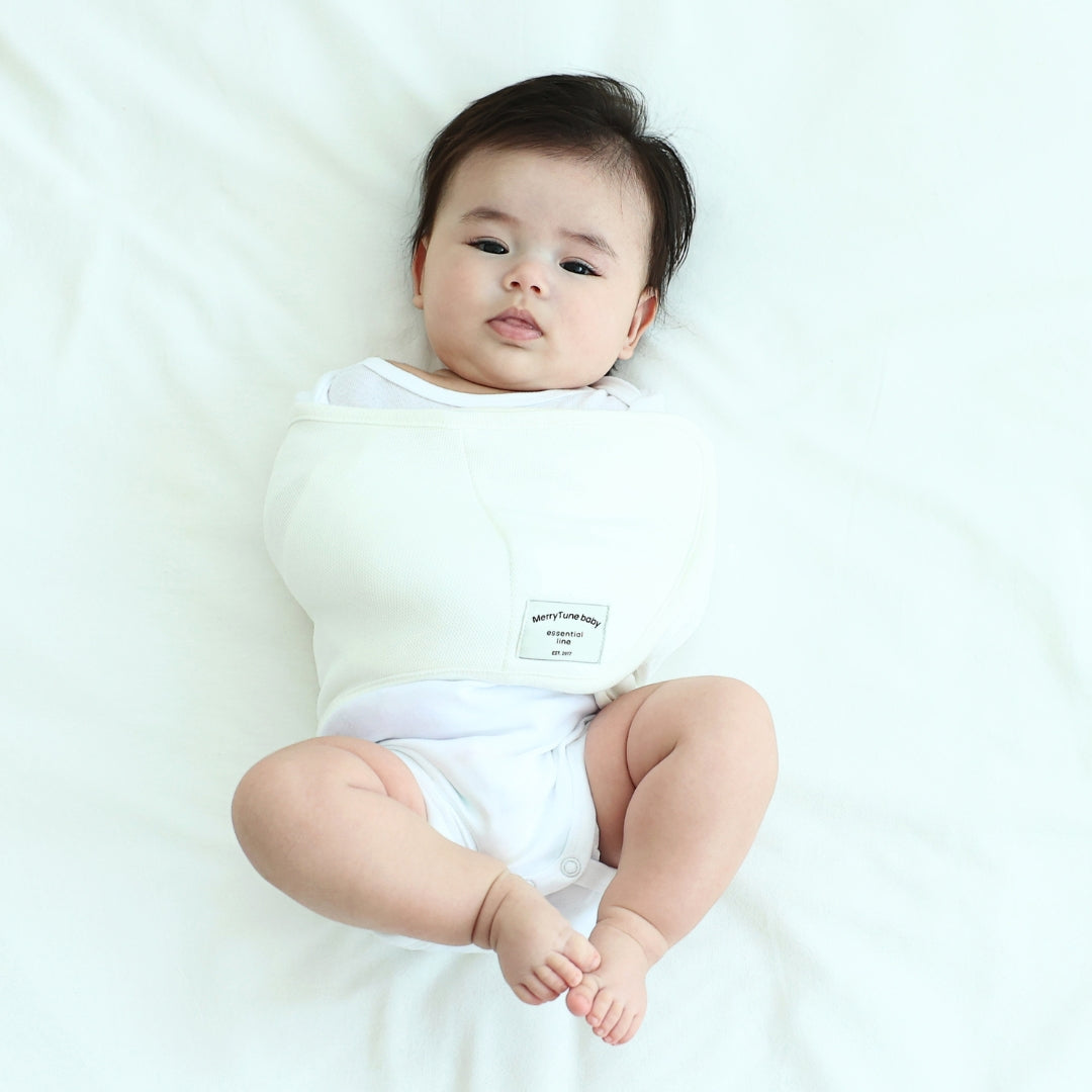 MerryTune Newborn Baby Silent Swaddle Strap - Noiseless Velcro, Breathable & Soft Fabric