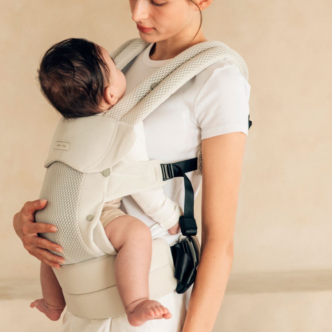 MerryTune Double-Care Newborn Baby Carrier - 3D AirMesh Breathability, Parent & Baby Friendly Design